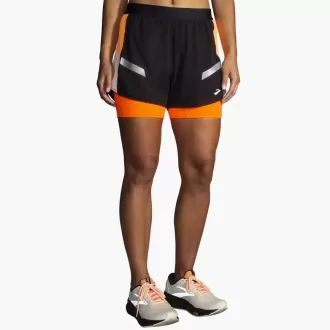 Pantaloni scurți Brooks Run Visible 4″ 2-în-1 2.0
